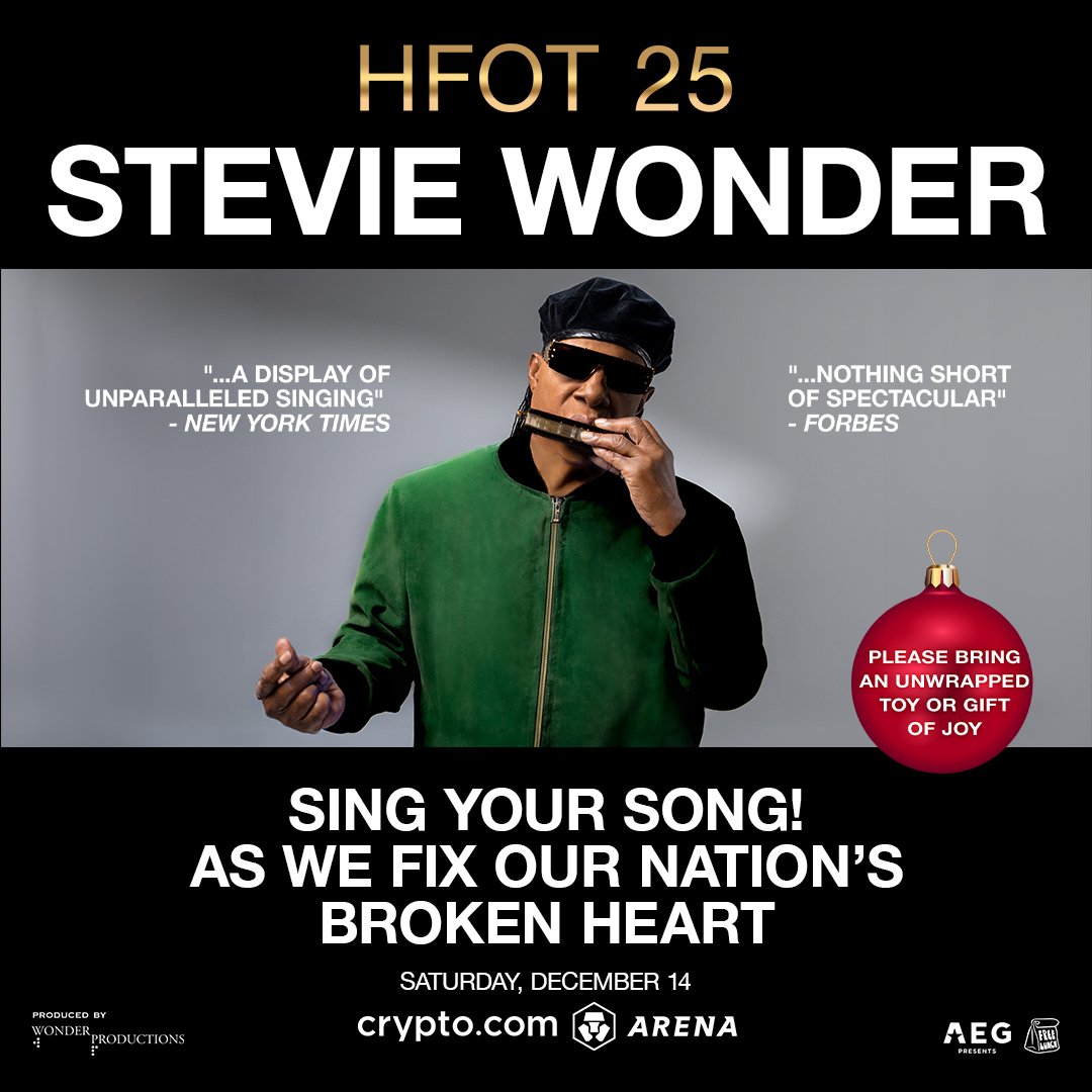 Members Only: Stevie Wonder at Crypto.com Arena on Saturday, December 14, 2024