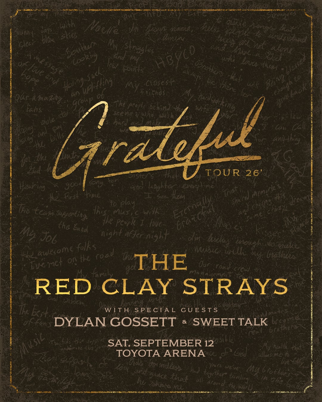 MEMBERS ONLY: Red Clay Strays @ Toyota Arena on September 12