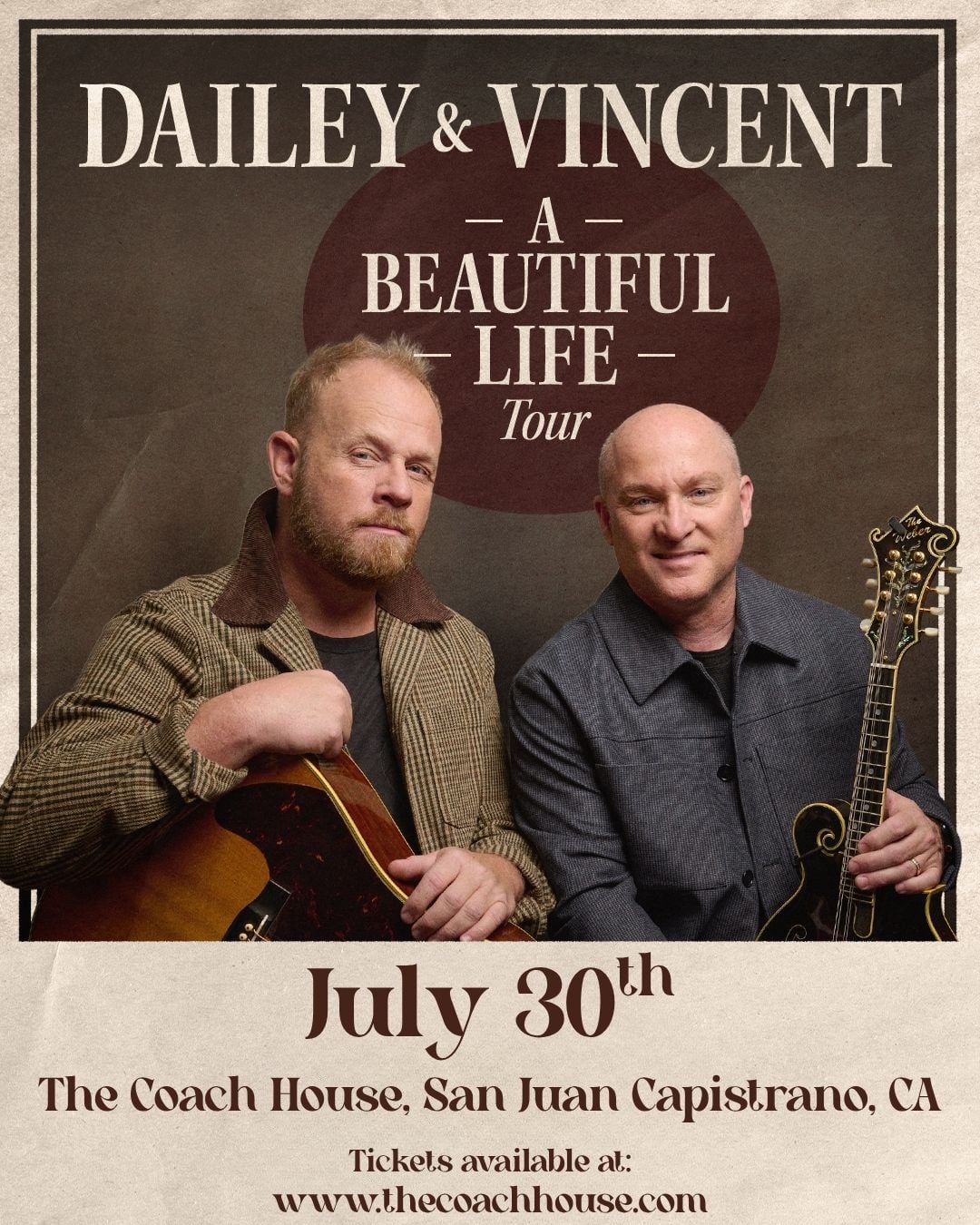 Daily & Vincent at The Coach House on July 30th