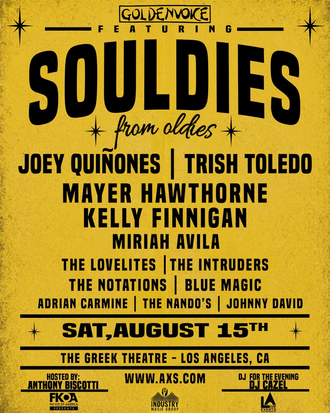 Soldies from Oldies with Joey Quiñones at the Greek Theatre on Saturday, August 15