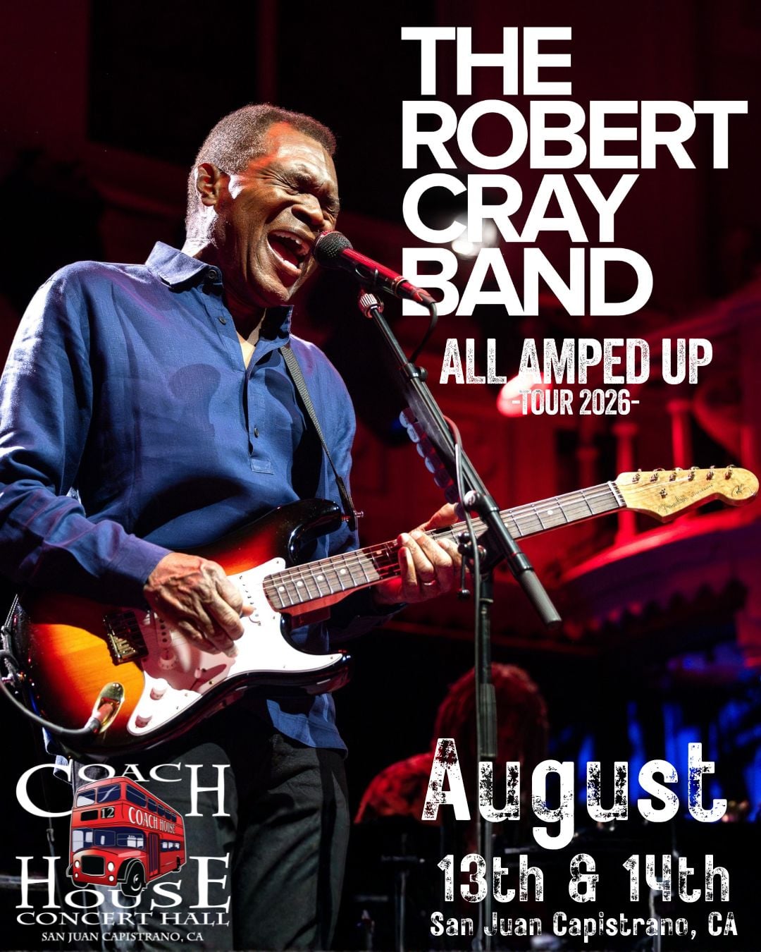 Members Only: Robert Cray at The Coach House on August 13th