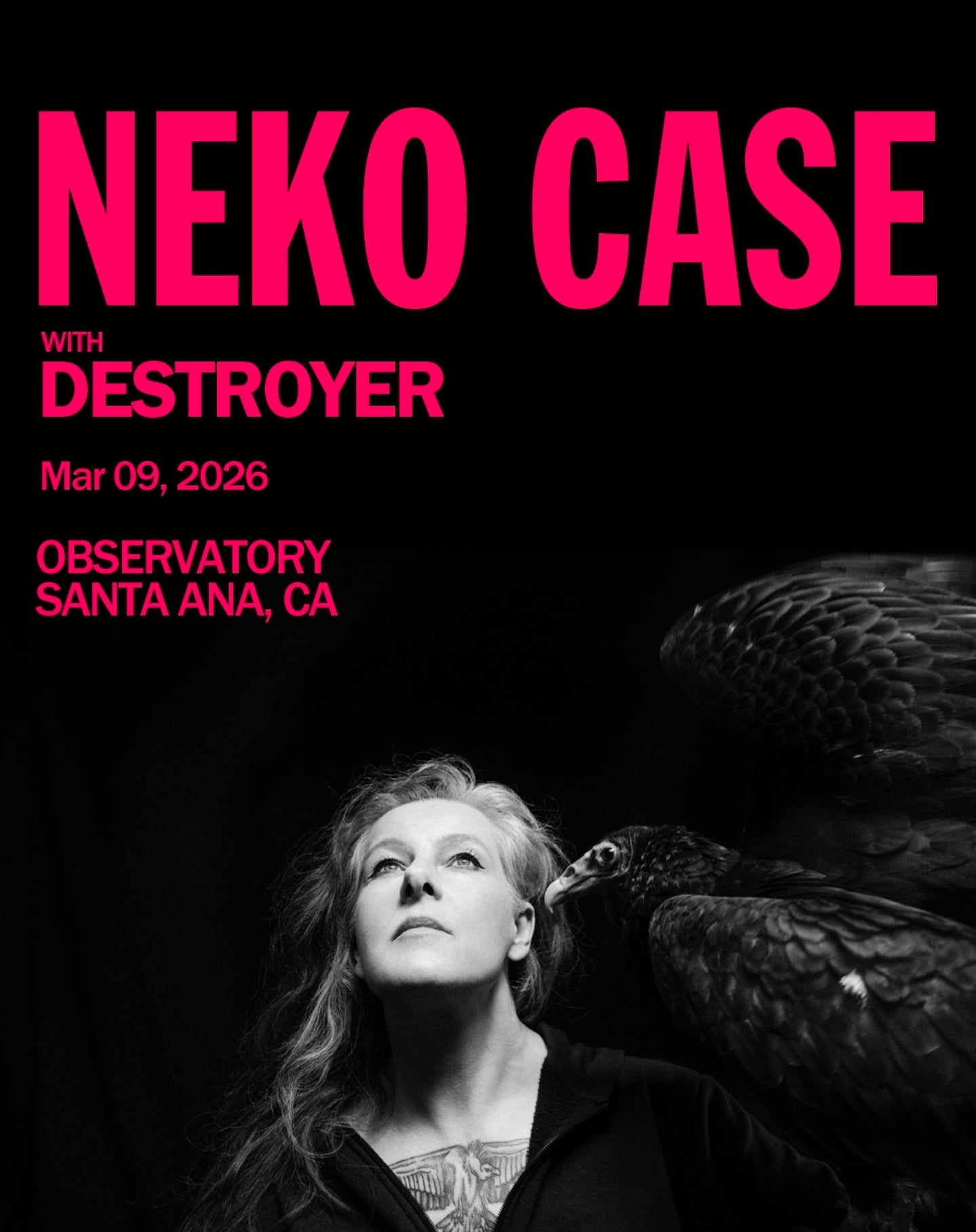 MEMBERS ONLY; Neko Case at the Observatory OC on Monday, March 9