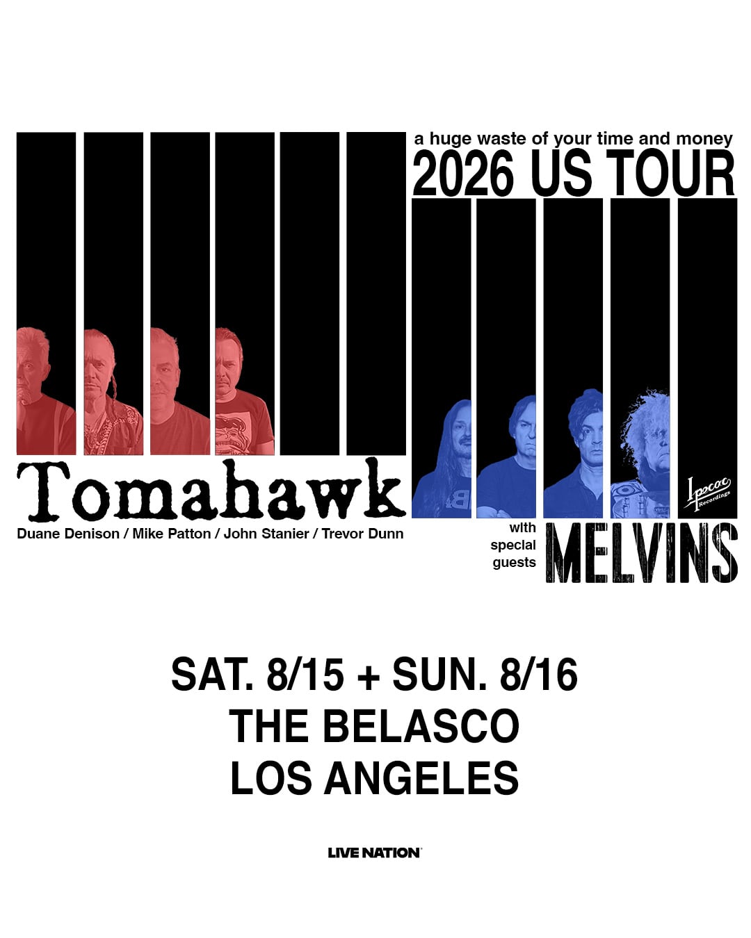MEMBERS ONLY: Tomahawk with Melvins on August 16 at The Belasco