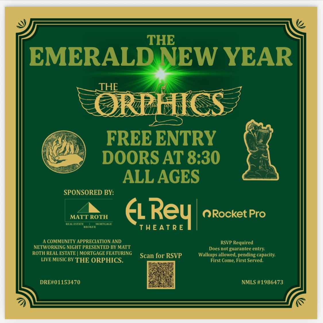 The Orphics | Psychedelic Rock Concert | at The El Rey Theatre on Wednesday, December 31